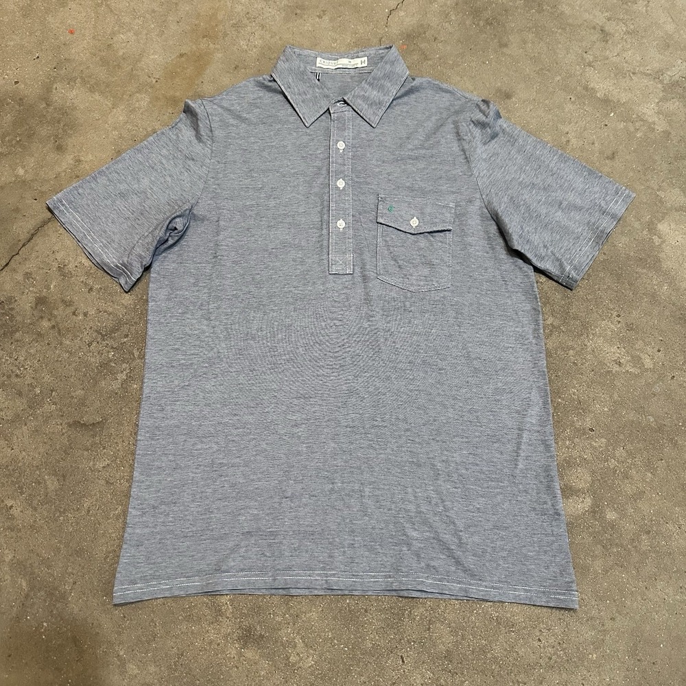 CRIQUET Polo Shirt Mens M Heather Gray Red Cotton Stretch Preppy Golf LOT OF 2 - Picture 4 of 13